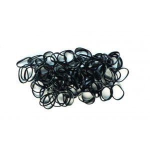 100 petits élastiques noirs