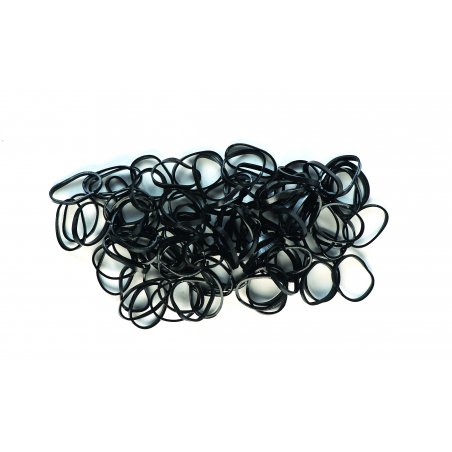 100 petits élastiques noirs
