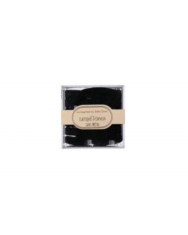 boîtes 24 élastiques mousses noirs Accessoires Cheveux