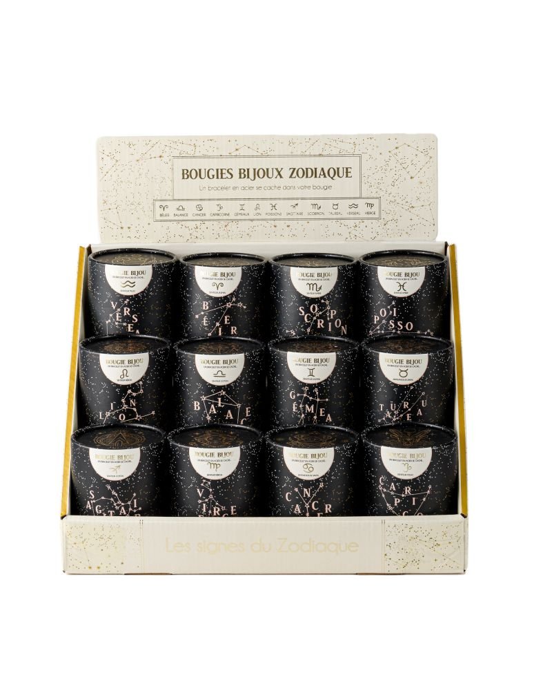 bougies bijoux zodiac Collection Zodiac (bracelet zodiac en acier)