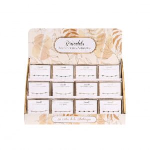 Bracelet fin en acier et perles naturelles – Élégance & Bien-être