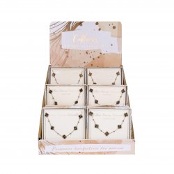 Collier trèfle en pierre naturelle