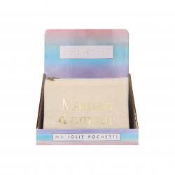 Pochettes Gaze de Coton Pastel avec inscription dorée