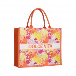 Sac cabas "Dolce Vita" – Motifs tropicaux