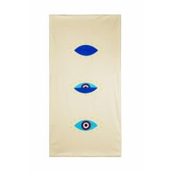 24 Serviettes de Plage Brodée Collection Mykonos