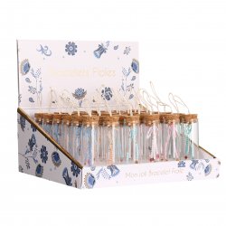 Bracelet avec perles rondes en fiole