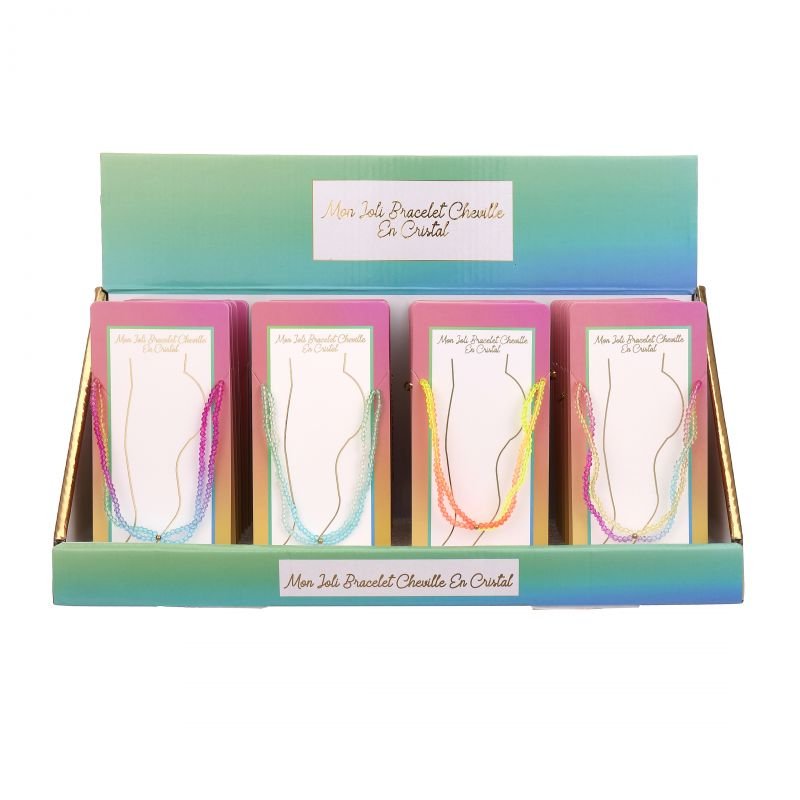 Bracelets Cheville Cristal Véritable Collection Rainbow