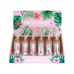 Bracelets Coquillage Bouteille Collection Tropical Orange Fuchsia