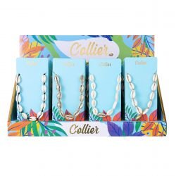 Colliers Coquillage Collection Tropical Orange Fuchsia