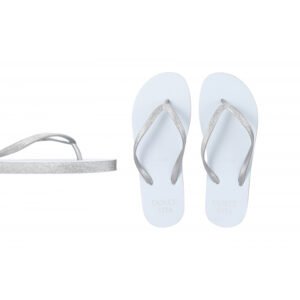 Tongs scintillantes avec pochette transparente