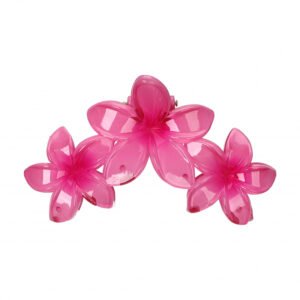 Pince à cheveux triple fleurs tropical