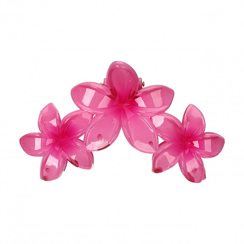 Pince à cheveux triple fleurs tropical