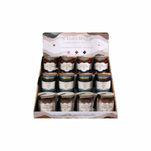 bougies bijoux (bracelet en acier et pierres naturelles) Collection Abstrait