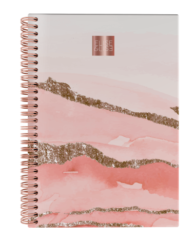 Cahiers à spirales A5 Rose Glitter