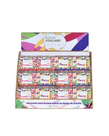 Présentoir 30 Bougies Foulards Villes