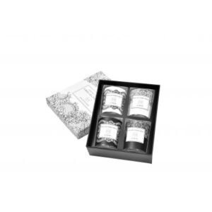 coffrets contenant 4 lumignons senteur coton ou caramel