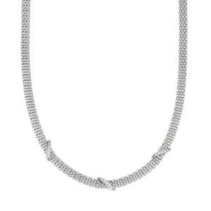Collier avec oxydes de zirconium blancs
